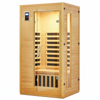Infrared Sauna Built for Home Recovery, Low EMF Carbon Heating Panels, Hemlock Wood, Bluetooth Speakers
