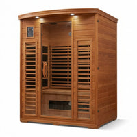 Dynamic Infrared Saunas 4 - Person Indoor Bluetooth Compatible FAR Infrared Sauna in Cedar — Studio Shot