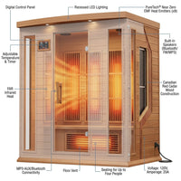 Dynamic Infrared Saunas 4 - Person Indoor Bluetooth Compatible FAR Infrared Sauna in Cedar — How It Works