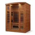 Infrared Sauna Built for Home Wellness, 4-Person Cedar Construction, Bluetooth Compatible, 9 Heaters