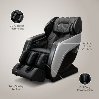 3D Massage Chair Designed for Full Body Recovery, Zero Gravity Recline, AI Technology, Electric Positioning